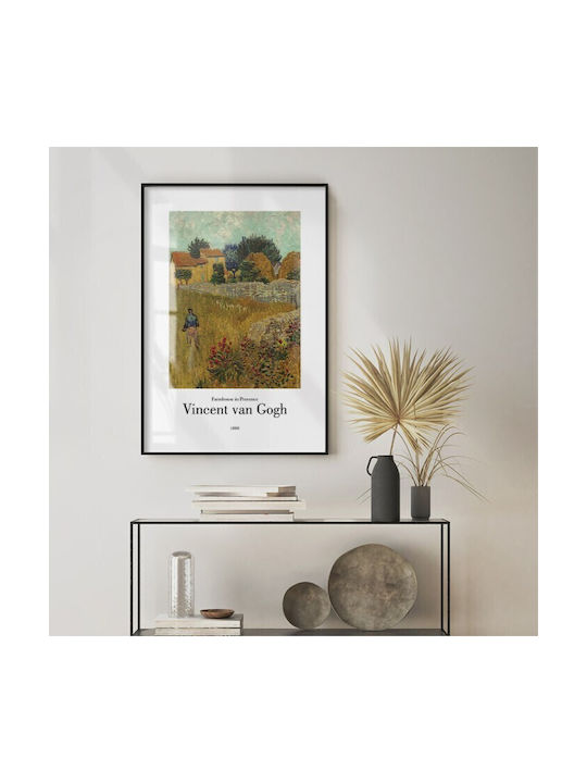 Walls "farmhouse In Provence" Κάδρο Αντίγραφο του Van Gogh Χάρτινο 70x100cm