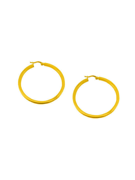 Earrings Hoops made of Gold 14K