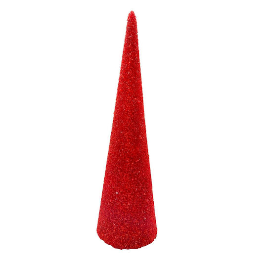 Christmas Decorative Tree Cone 13cm Red Tree