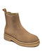 Wildleder Stiefeletten Damen Beige