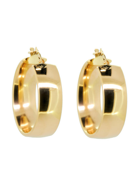 Earrings Hoops made of Gold 14K