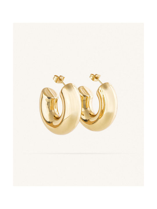 StanStefan Earrings Hoops made of Steel Gold Plated