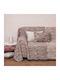 Viopros Armchair Throw Two Sides Chenille 150x180cm Linen