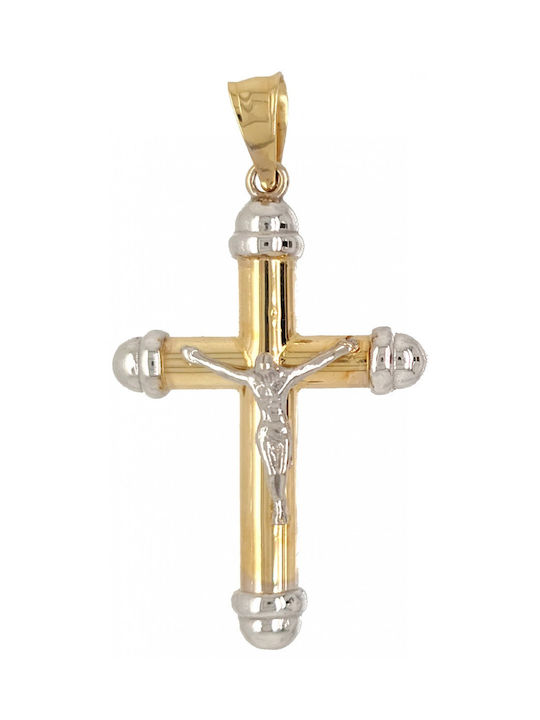 Mertzios.gr Gold Cross 14K with the Crucified