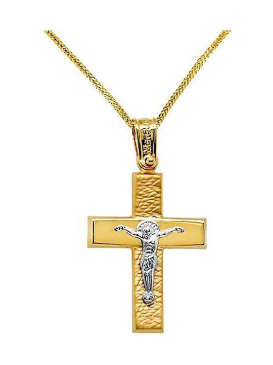 Men's Gold Cross 14K with Chain