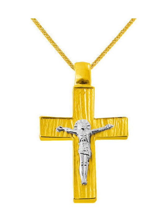 Men's Gold Cross 14K with Chain