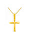 Herren Gold Kreuz 14K mit Kette