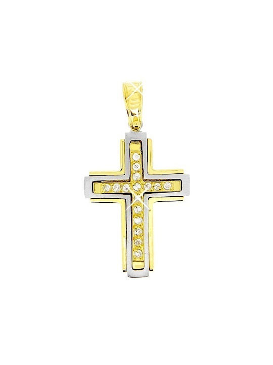 Xrisokosmima Damen Gold Kreuz 14K