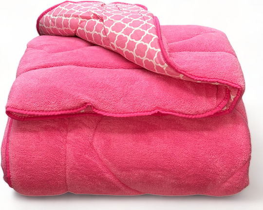 Olia Home Πάπλωμα Μονό 160x220εκ. Ροζ