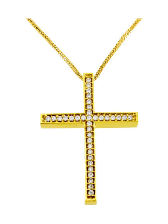 Xrisokosmima Women's Gold Cross 14K with Chain