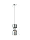 Viokef Adjustable Pendant Light Silver Rail with Socket E27 120x300x30cm