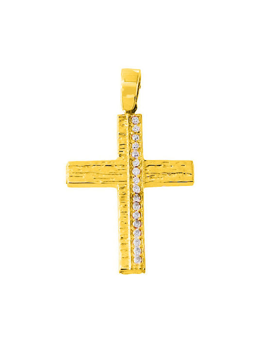 Xrisokosmima Damen Gold Kreuz 14K