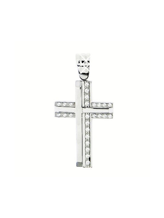 Xrisokosmima Women's White Gold Cross 9K