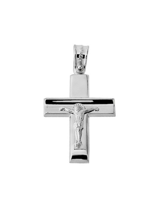 Xrisokosmima Men's White Gold Cross 14K