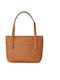 Leather Women's Tote Bag Brown 219HARRISON39 COGNAC
