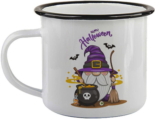 Koupakoupa Happy Halloween (Halloween) Becher Emaille Schwarz 360ml