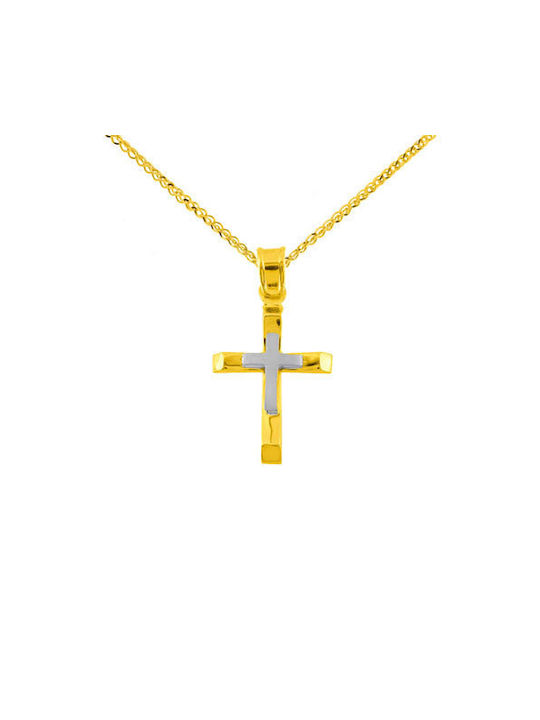 Gold Kreuz 14K mit Kette