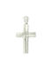 Men's White Gold Cross 14K