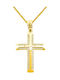 Damen Gold Kreuz 14K mit Kette