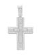 Vitopoulos Men's White Gold Cross 14K