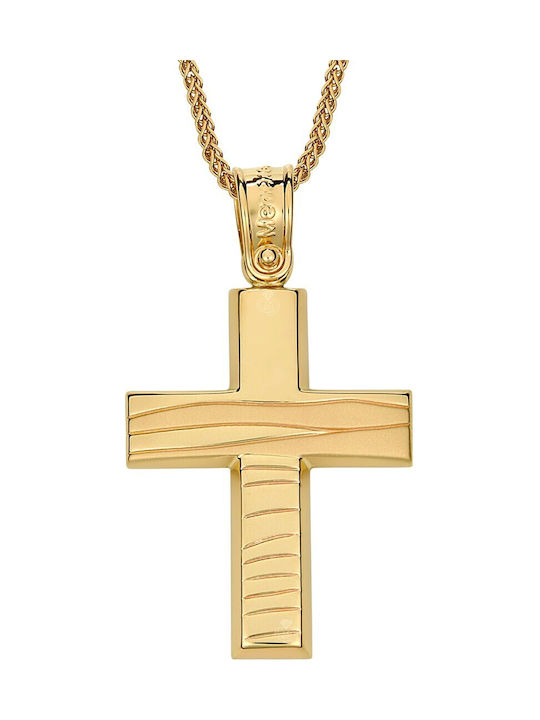 Verorama Men's Gold Cross 14K with Chain