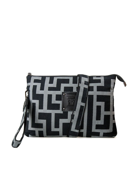 Leder Damenumschlag Black/Grey