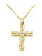 Damen Gold Kreuz 14K mit Kette