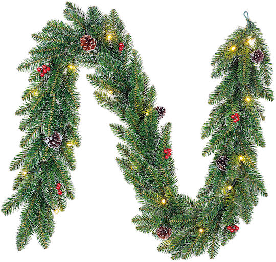 Edelman Lighted Christmas Garland Green 180x25cm 1pc