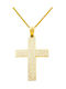 Damen Gold Kreuz 14K mit Kette