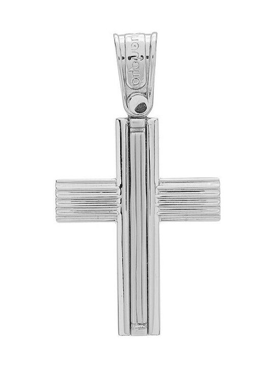 Vitopoulos Herren Weißgold Kreuz 14K