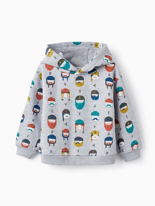 Zippy Kids Sweatshirt with Hood Gray