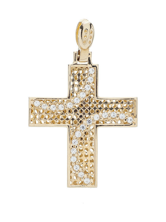 Vitopoulos Women's White Gold Cross 14K