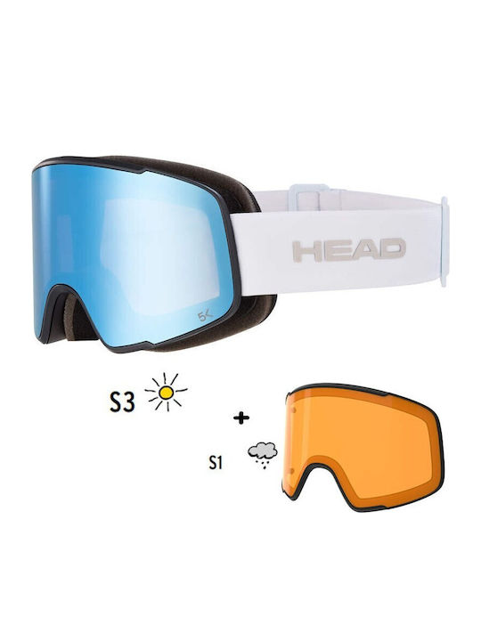 Head Horizon 2.0 5k Ski & Snowboard Goggles Kids Blue with Lens in Blue Color
