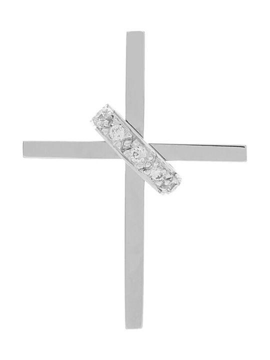 Vitopoulos Women's White Gold Cross 18K