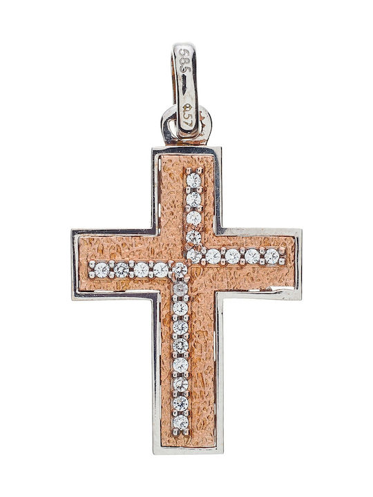 Vitopoulos Women's White Gold Cross 14K