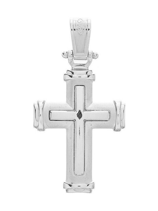 Vitopoulos Men's White Gold Cross 14K