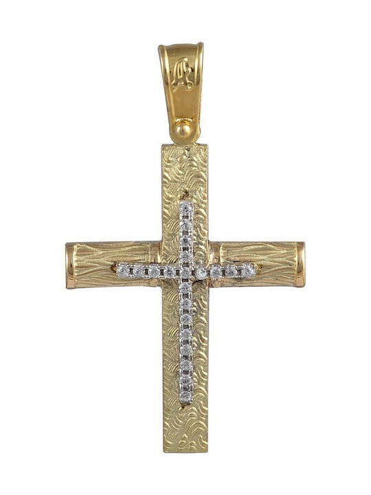 Damen Gold Kreuz 14K