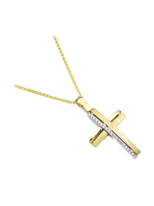 Art d or Women's Gold Cross 14K with Chain