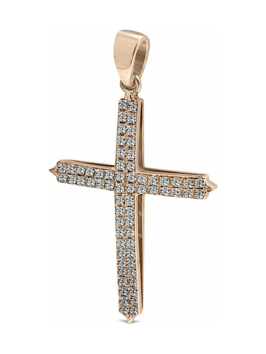 Chrilia Rose Gold Cross 18K