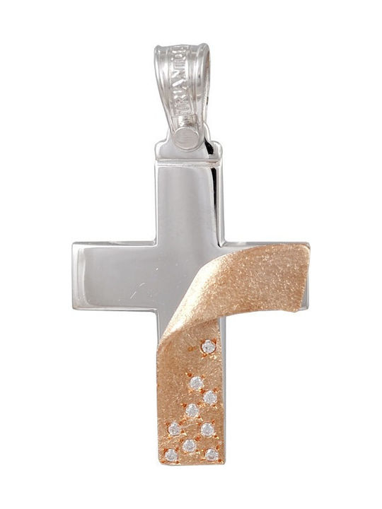 Women's White Gold Cross 14K