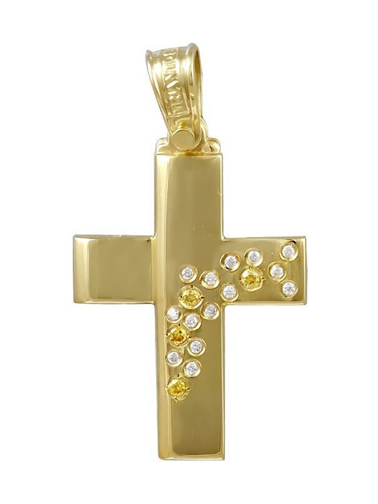 Damen Gold Kreuz 14K