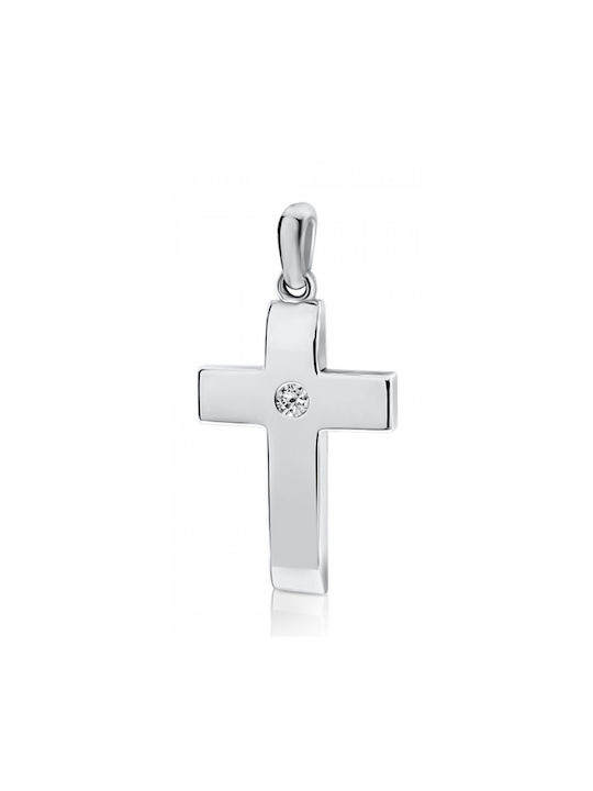 Chrilia White Gold Cross 18K