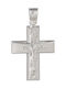 Men's White Gold Cross 14K with the Crucified