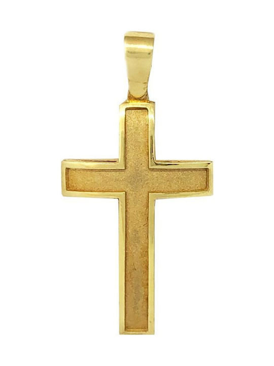 Savvidis Herren Gold Kreuz 14K mit Kette