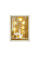 Christmas Illuminated Decorative Wooden Beige 28x22x22cm.