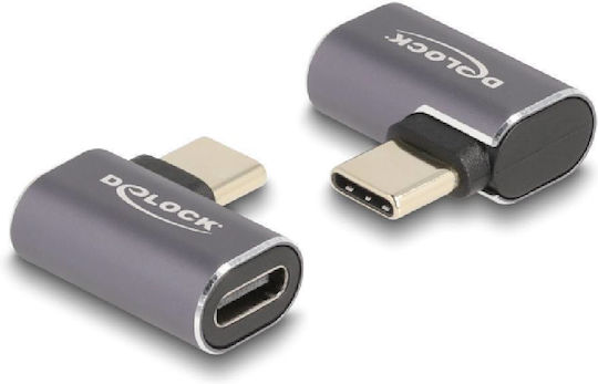 DeLock Converter USB-C male to USB-C female Gray 1pcs 60047
