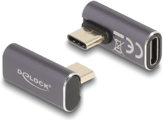 DeLock Converter USB-C male to USB-C female Gray 1pcs 60048
