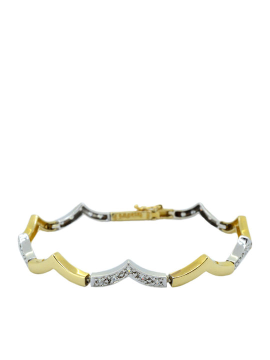 Fa Cad'oro Damen Armband aus Gold 14K mit Zirkon