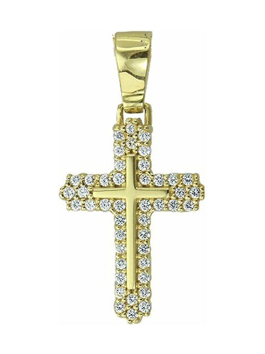 Savvidis Gold Kreuz 14K mit Kette