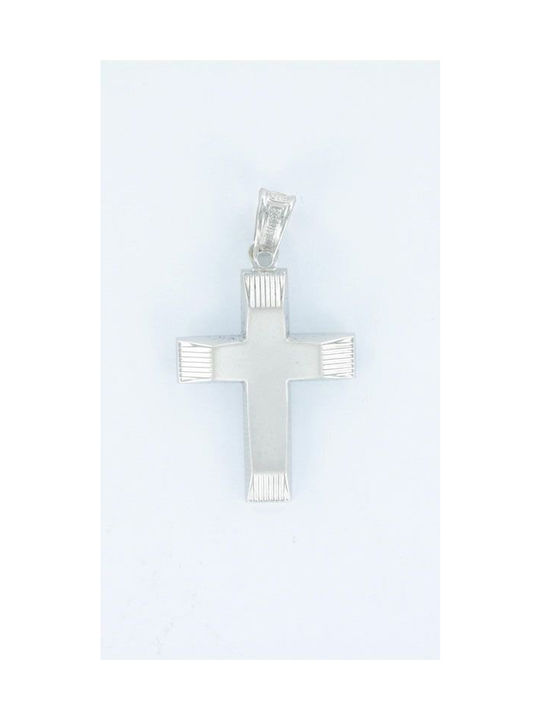 Triantos White Gold Cross 14K